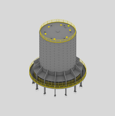 Silo Vertical com Rosca Bi-Apoiada Acionamento Externo