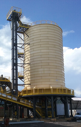 Silo Vertical com Rosca Bi-Apoiada Acionamento Interno