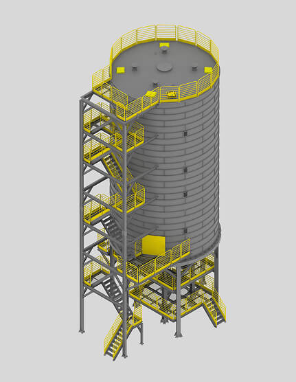 Silo Vertical com Rosca Extratora em Balanço